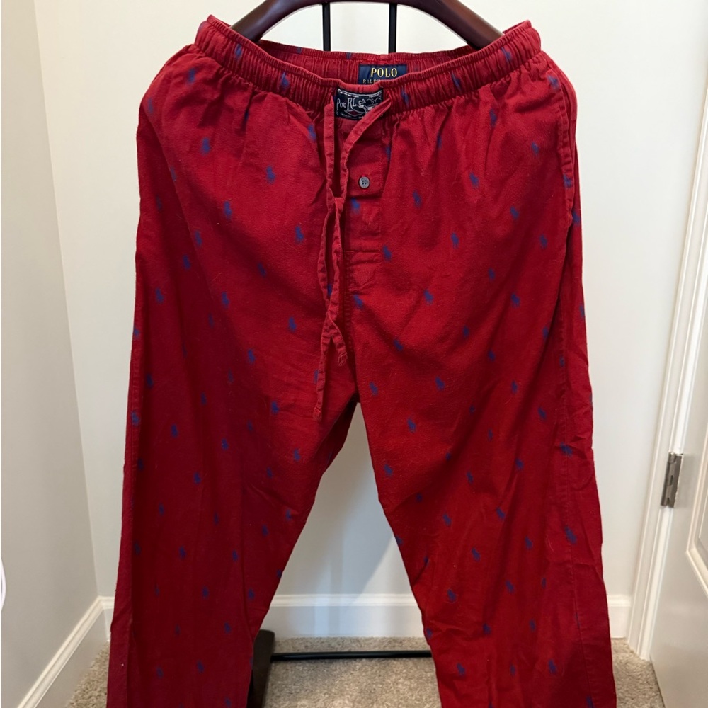 Ralph Lauren Red Sleep Pants with Blue Accents